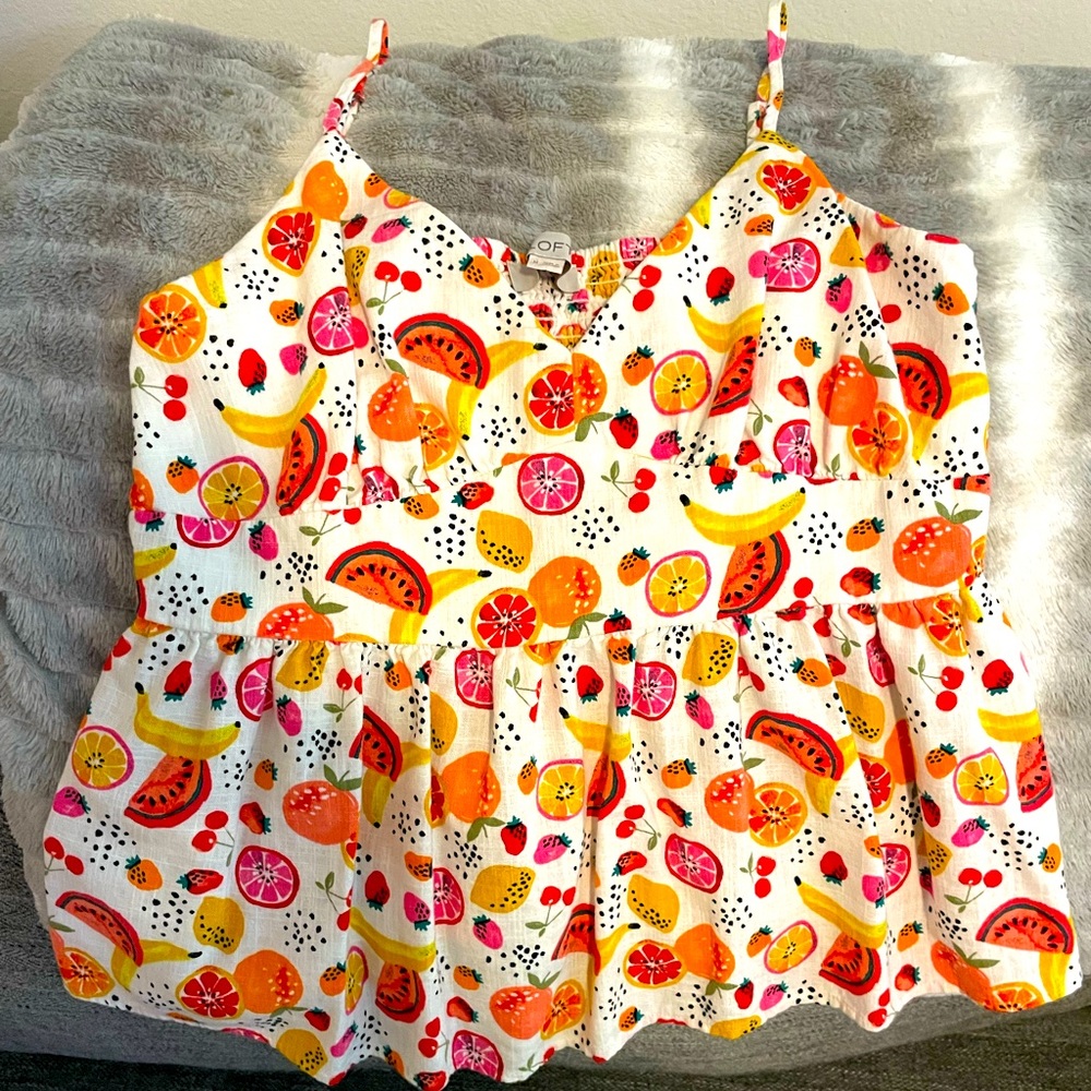 Loft cute fruit 🍉 🍎 🍌 Summer shirt Size Medium